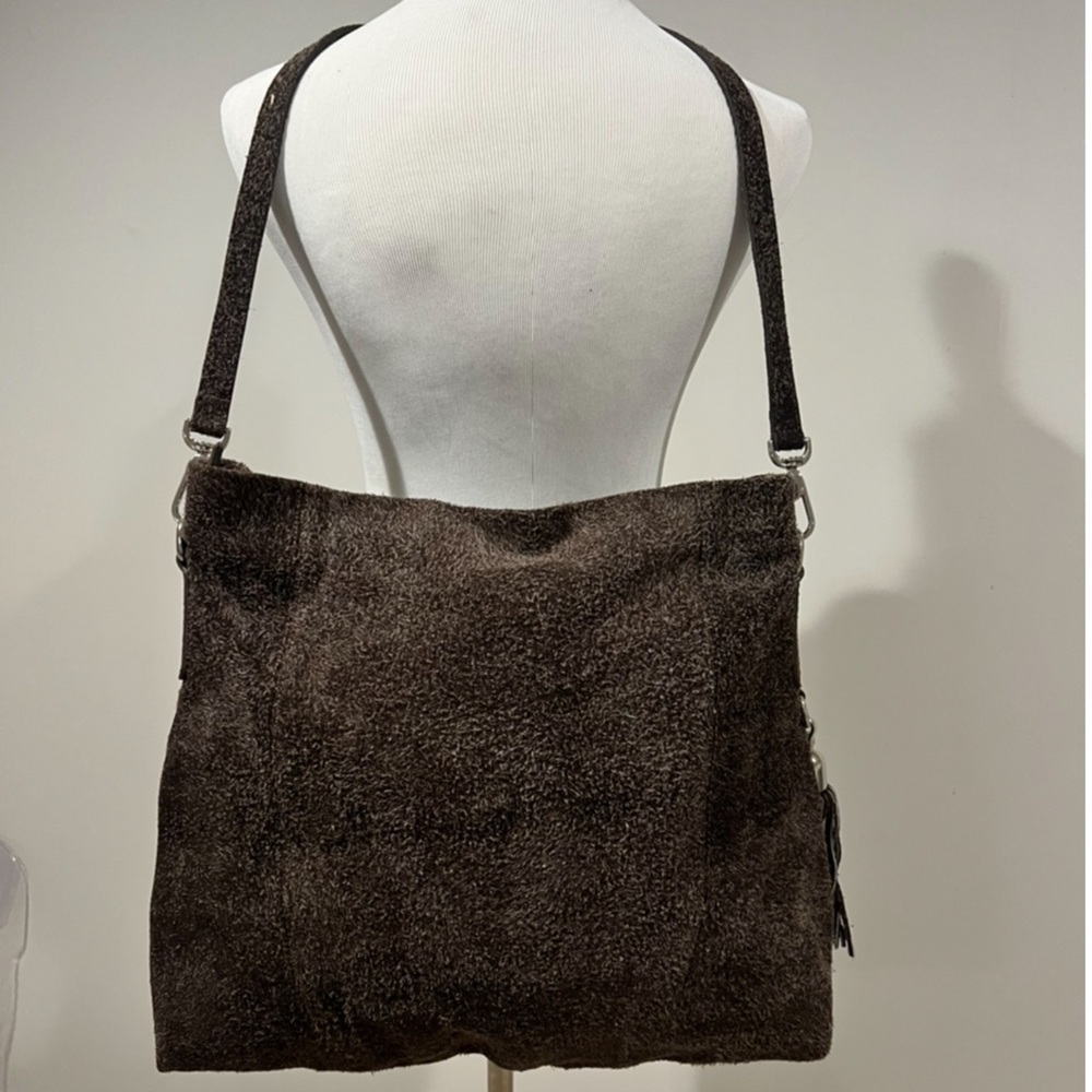 Suede With Leather Accents Bag
